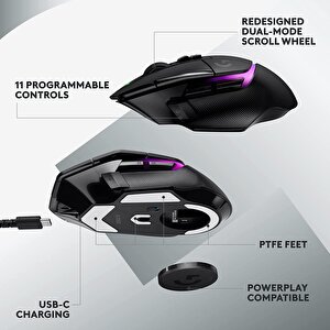 Logitech G G502 X Plus Kablosuz Hero 25k Sensörlü Rgb Aydınlatmalı Oyuncu Mouse - Siyah