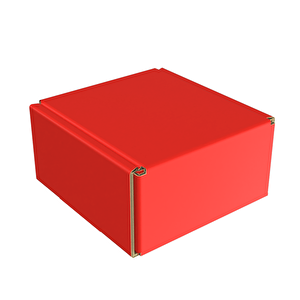 8x8x4 - 50 Adet Kırmızı Hediye Karton Kilitli Kutusu 50 adet