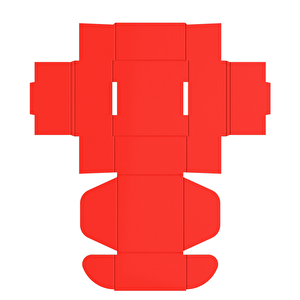 8x8x4 - 50 Adet Kırmızı Hediye Karton Kilitli Kutusu