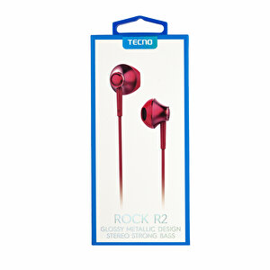Tecno Pova 5 Pro Rock R2 Kablolu Mikrofonlu Kulaklık Kırmızı