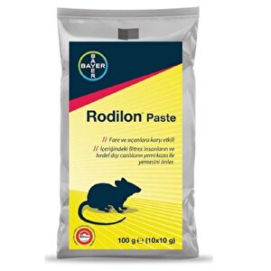100 Gr Bayer Racumin Rodilon Fare Pastası 10 X 10 G