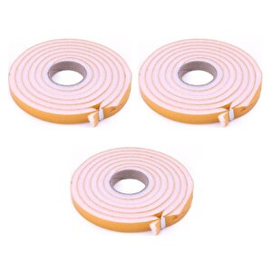 3 Adet 19mm X 2.5mt Sünger Rüzgar Önleyici Kapı Pencere Bandı