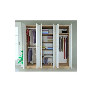 6 Kapaklı Side Gardırop Çam
