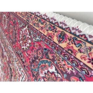 Bambu Halı Salon Halısı Post Pelüş Halı Klasik Desenli Pembe Halı