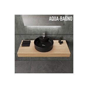 "bianzo" Tezgah Üstü Lavabo, Batarya Delikli, 42 Cm Mat Siyah