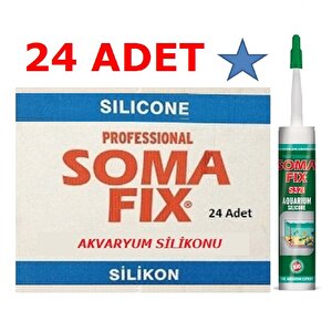 Somafix 24 Adet Şeffaf Akvaryum Silikonu 280 Ml