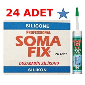 Somafix 24 Adet Şeffaf Duşakabin Silikonu 280 Ml