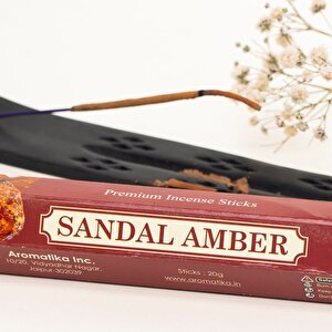 Sandal Amber Aromalı Doğal Premium Çubuk Tütsü