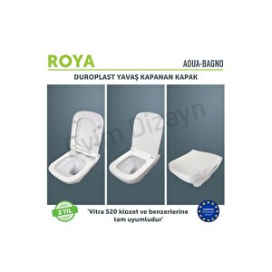 Roya Yavaş Kapanan Klozet Kapağı - Duroplast-vitra S20 Uyumlu