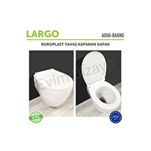 Largo - Yavaş Kapanan Klozet Kapağı - Duroplast