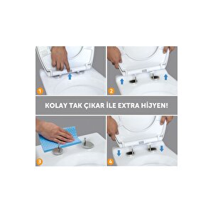 Largo - Yavaş Kapanan Klozet Kapağı - Duroplast
