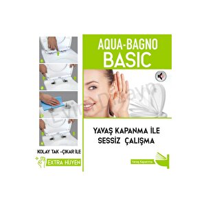 Aqua Bagno Basic Yavaş Kapanan Klozet Kapağı - Duroplast