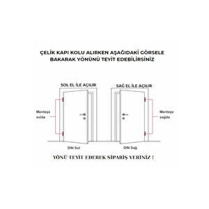 Kumru Titanyum Saten Aynalı Yale Çelik Kapı Kolu 1 Takım