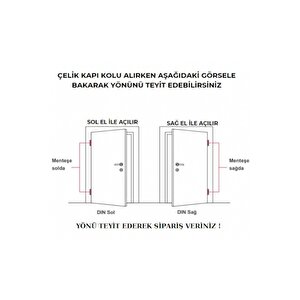 Bravo Albirifin Rozetli Kapı Kolu Yale Çelik Kapı Kolu Sol Basar 1 Adet