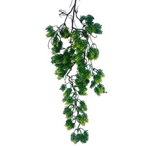 Yapay Çiçek Sarkan Doğal Dallı Kozalak Çiçeği 70cm Yapay Sarmaşık Yeşil