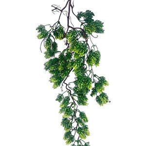 Yapay Çiçek Sarkan Doğal Dallı Kozalak Çiçeği 70cm Yapay Sarmaşık Yeşil