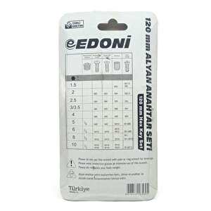 Edoni 120 Mm 10 Parça Siyah Alyan Seti