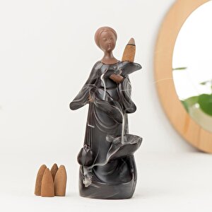 Zen Kadın Tema Geri Akışlı Şelale Tütsülük