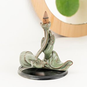 Zen Lotus El Temalı Geri Akışlı Şelale Tütsülük