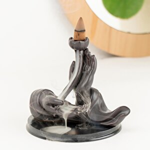 Zen Om Lotus Temalı Geri Akışlı Şelale Tütsülük