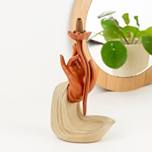 Zen El Geri Akışlı Şelale Tütsülük (bej)