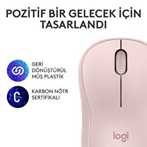 Logitech M240 Sessiz Kompakt Kablosuz Bluetooth Mouse - Pembe