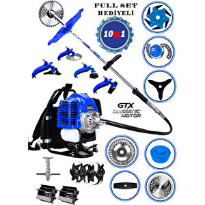 Expretty Gtx Series 10 İN 1 Sırt Tipi 20 HPX Çim Ot Çalı Biçme Tırpanı Full Aparat Hediyeli