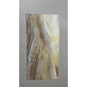 6 Adet 60x30cm Çok Renkli Gökkuşağı Mermer Desenli Yapışkanlı Banyo Wc Duvar Kaplama Paneli Shiny-26