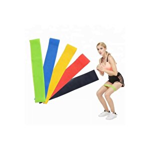 Himarry Pilates Squat Aerobik Spor Egzersiz Direnç Lastiği 5 Li Paket