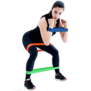 Pilates Squat Aerobik Spor Egzersiz Direnç Lastiği 5 Li Paket