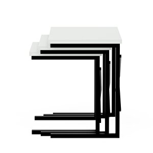 Zg1 3 Lü Zigon Sehpa Metal Sehpa - Beyaz