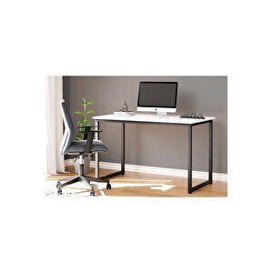 Çalışma Masası Bilgisayar Masası Ofis Masası - Beyaz 60 X 120 Cm