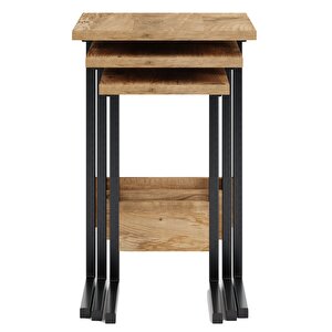 Ceramical Zg3  Zigon Sehpa, Üçlü, Çam