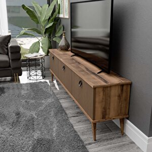 1370 Lexus 180 Cm Ahşap Ayaklı Tv Üni̇tesi̇ Hat - Kaplan