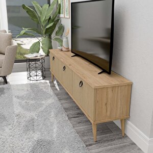 1372 Lexus 180 Cm Ahşap Ayaklı Tv Üni̇tesi̇ Sepet - Yunus