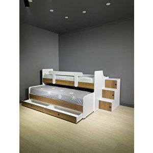 Elegant Çekmeli Seyyar Merdivenli Ranza Cb M2 Montaj Dahil