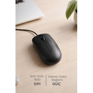 Torima Mouse Optik Kablolu Fare Tm06 Siyah