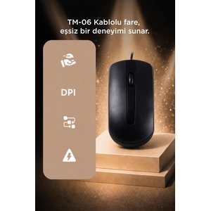 Torima Mouse Optik Kablolu Fare Tm06 Siyah