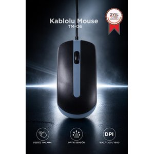 Torima Mouse Optik Kablolu Fare Tm06 Gri