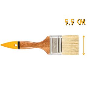 İzmir Fırça Luna Ahşap Saplı Kestirme Boya Fırçası No: 2.5 - 5.5 Cm.