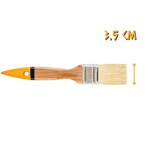 İzmir Fırça Luna Ahşap Saplı Kestirme Boya Fırçası No: 1.5 - 3.5 Cm.