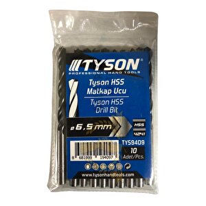Tyson Metal Ahşap Delici Hss Matkap Ucu 6.5 Mm. - 10 Adet