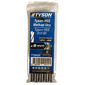 Tyson Metal Ahşap Delici Hss Matkap Ucu 9.0 Mm. - 5 Adet