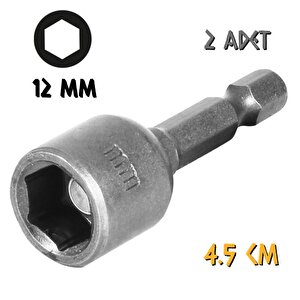 Tyson Manyetik Somun Sıkma Adaptörü - 12 Mm. - 4.5 Cm. - 2 Adet