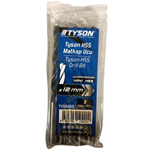 Tyson Metal Ahşap Delici Hss Matkap Ucu 12 Mm. - 5 Adet