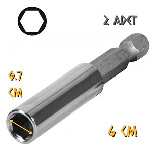 Tyson Bits Uç Uzatma Adaptörü - 6 Cm. - 2 Adet
