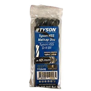 Tyson Metal Ahşap Delici Hss Matkap Ucu 10.0 Mm. - 5 Adet
