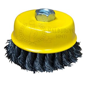 Çanak Tel Fırça Burgulu 65 Mm.
