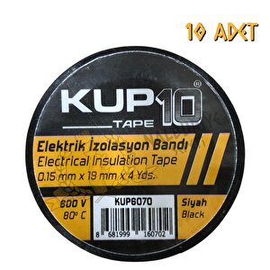 Elektrik İzole Bandı Siyah - 10 Adet