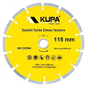 Soketli Elmas Turbo Daire Testere Kesme Taşı 115 Mm.